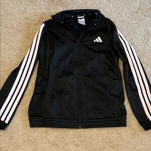 Adidas Black and Pink Track Jacket